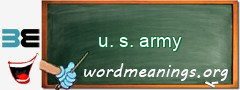 WordMeaning blackboard for u. s. army